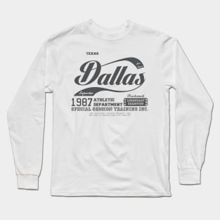 texas dallas athletic sports graph Long Sleeve T-Shirt